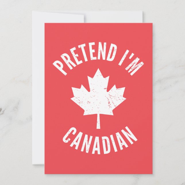 Anuncio "Pretende que soy canadiense por el día canadiense (Anverso)