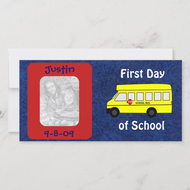 Anuncio Primer día de Personalizado escolar, Keepsake pers (Anverso)