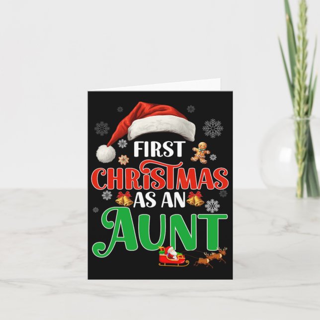Anuncio Primer Navidad Como Tía Camiseta Combinand (Anverso)