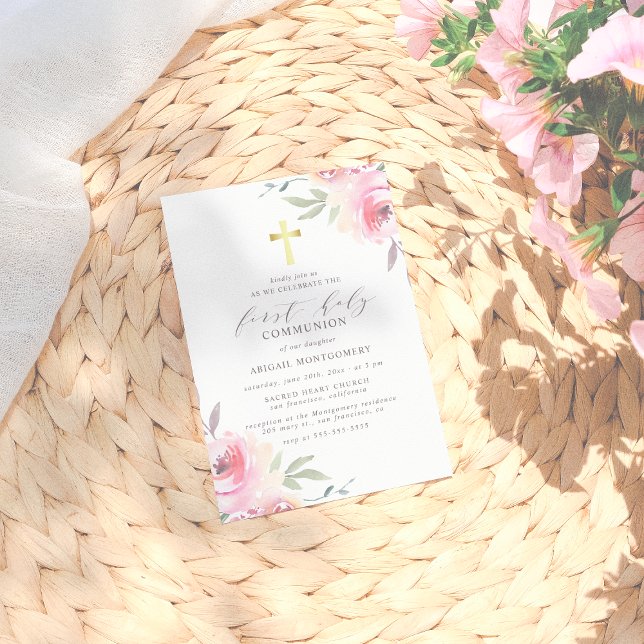 Anuncio Primera Comunión Elegante Floral (Subido por el creador)