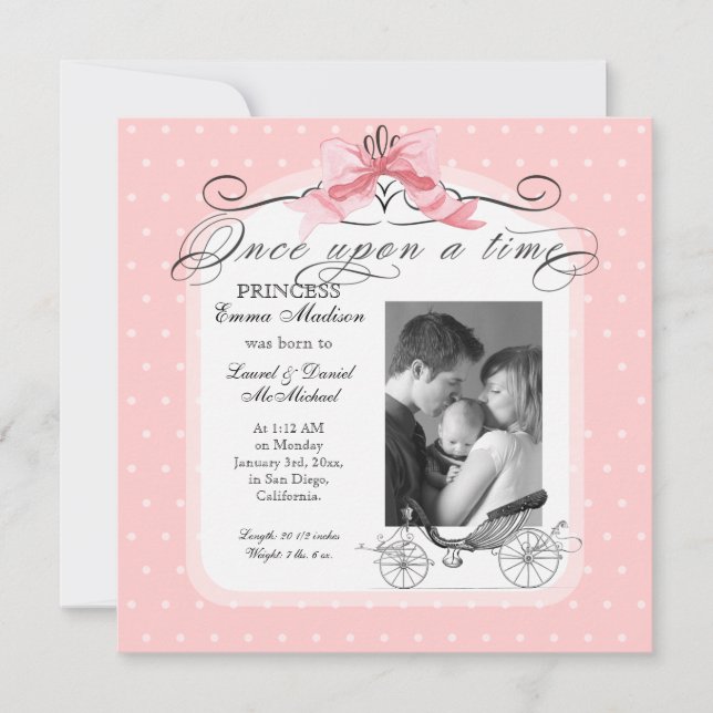 Anuncio Princesa Carrie Cinta rosada Foto Bow Niña (Anverso)