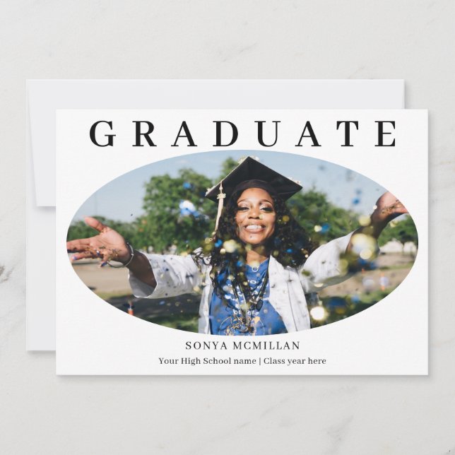 Anuncio Printable Graduate Photo Modern Graduation (Anverso)
