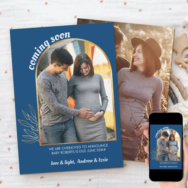 Anuncio Próximamente Arco de Oro 2 Foto Embarazo Azul (Subido por el creador)