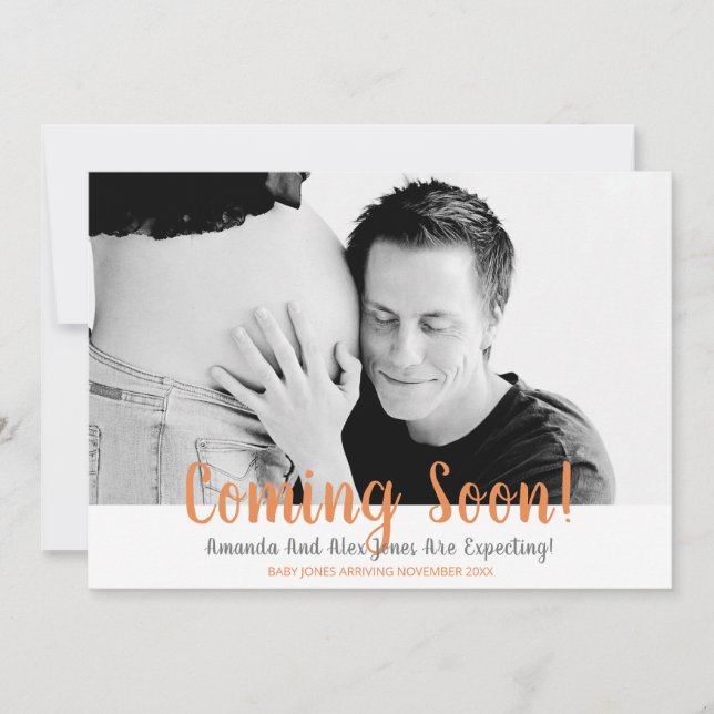 Anuncio Próximamente foto embarazo (Anverso)