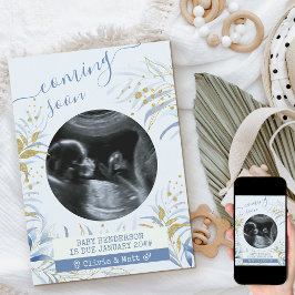 Anuncio Próximamente Ultrasonido Foto Foliage Blue Gold