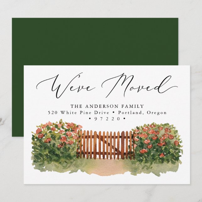 Anuncio Puerta de jardín floral en movimiento (Anverso / Reverso)