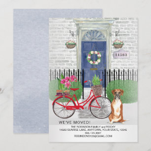 Anuncio Puerta nueva de bici de perro de boxer en movimien