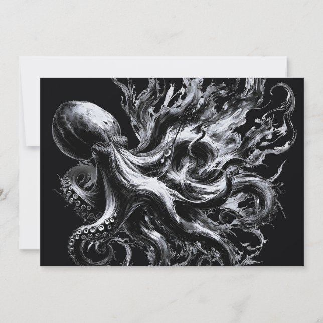Anuncio Pulpo Kraken Tinta Abstracta Fluida (Anverso)