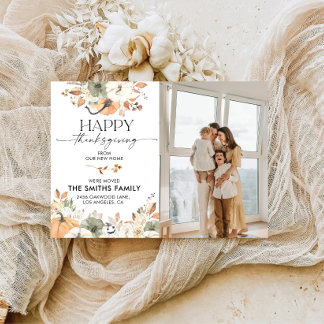 Anuncio Pumpkins Thanksgiving Flat Announcement Card