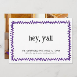 Anuncio Púrpura Hey Y'all - Trasladado a Texas