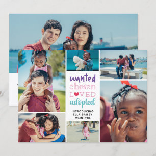 Anuncio Púrpura Rosa Se Quiere Elegir Las Fotos Adoptadas