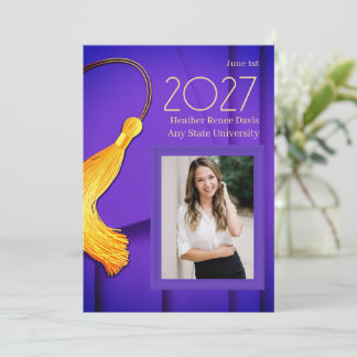 Anuncio Púrpura y bata con tapón de oro