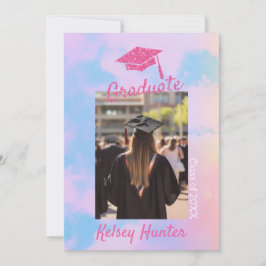 Anuncio Purpurina rosa de la época de graduación de las nu