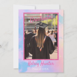 Anuncio Purpurina rosa de la época de graduación de las nu