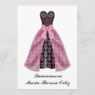 Anuncio Quinceañera Damasco Negro