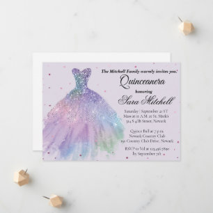 Anuncio Quinceanera Invitation, Birthday Invite for sweet