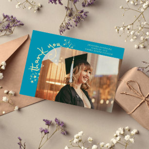 Anuncio Quirky Stars Aqua Blue Grad Foto Gracias