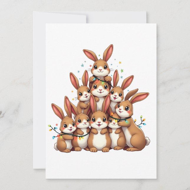 Anuncio Rabits Árbol de Navidad Feliz Navidad Navidad Navi (Anverso)