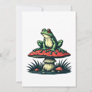 Anuncio Rana en hongos mágicos del bosque de champiñones C