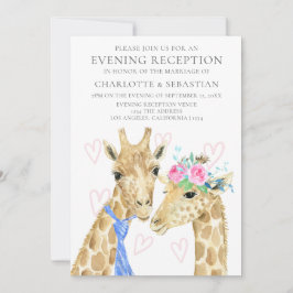 Anuncio Recepción Novia Groom Giraffe Noche Boda