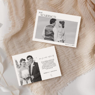 Anuncio Recién Casados Foto Moderna en Blanco y Negro