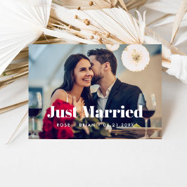 Anuncio Recién Casados Letra Elegante Boda Foto Personaliz