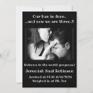 Anuncio Recién llegada de Baby Boy