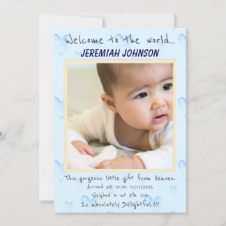 Anuncio Recién llegada de Baby Boy