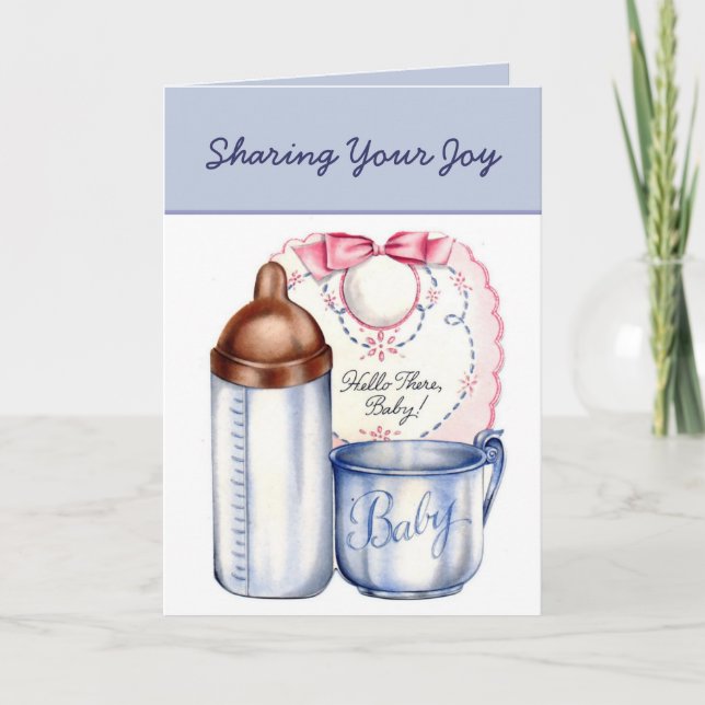 Anuncio Recién nacido CHICO compartiendo su alegría retro  (Anverso)