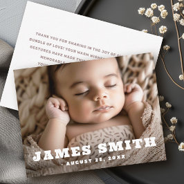 Anuncio Recién nacido de nombre retro, gracias