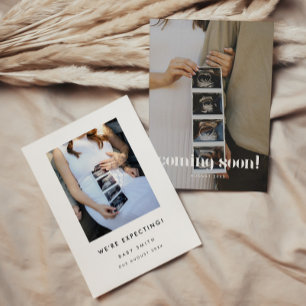 Anuncio Recién nacido fotográfico moderno en breve embaraz