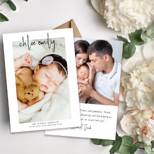 Anuncio Recién nacido simple a mano con foto