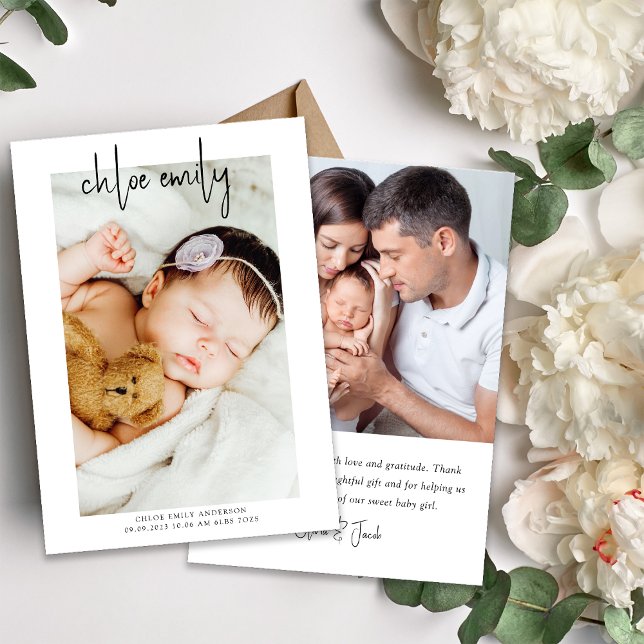 Anuncio Recién nacido simple a mano con foto (Subido por el creador)