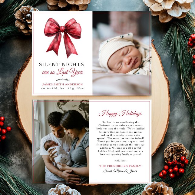 Anuncio Red Bow Silent Nights Navidades Foto Nacimiento de (Subido por el creador)