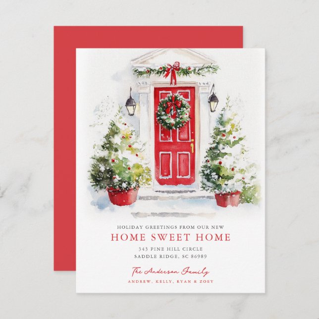 Anuncio Red Door Rustic Home Sweet Home Card (Anverso / Reverso)