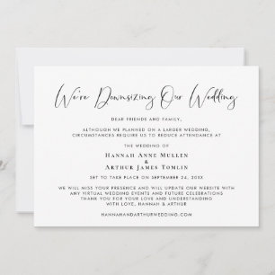 Anuncio Reducir nuestro boda elegante caligrafía