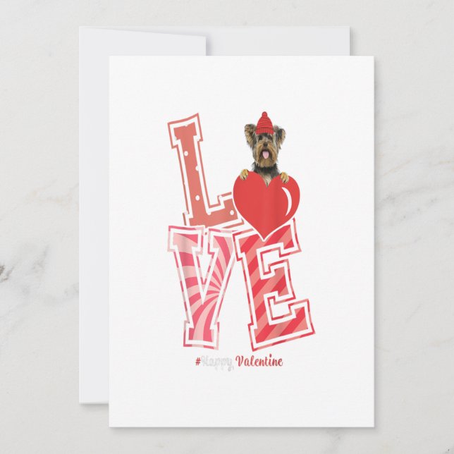 Anuncio Regalo de Día de San Valentín de Yorkshire Terrier (Anverso)