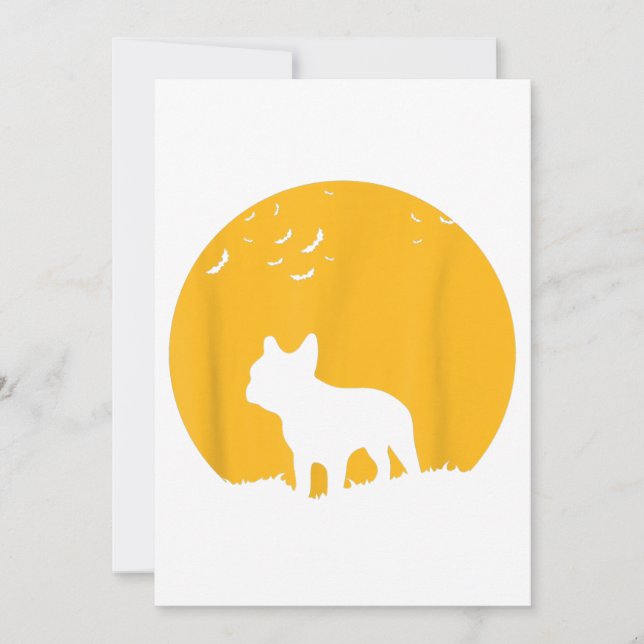 Anuncio Regalo de Halloween de la luna de Bulldog francesa (Anverso)