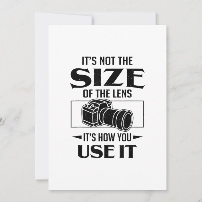 Anuncio Regalo Para El Fotógrafo No Es El Tamaño De La Len (Anverso)