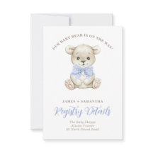 Registro de obsequios de bebé de color azul