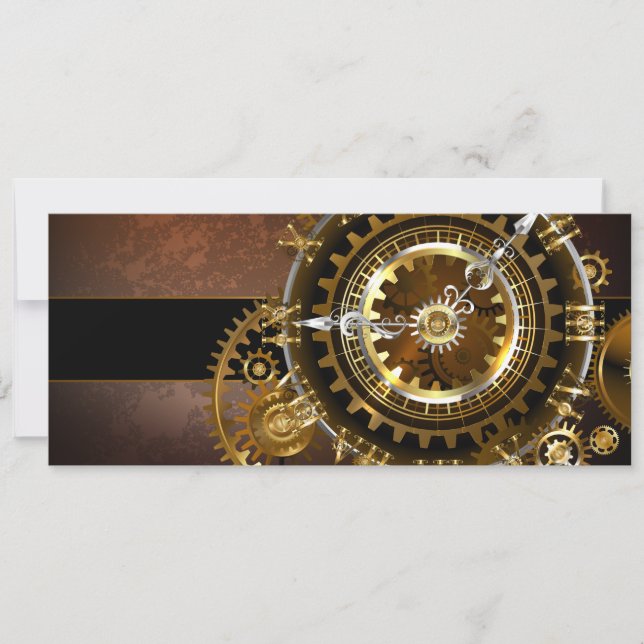 Anuncio Reloj steampunk con engranajes antiguos (Anverso)