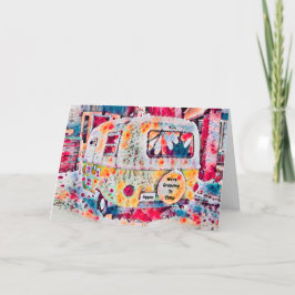 Anuncio Remolque de viaje retro vintage en movimiento