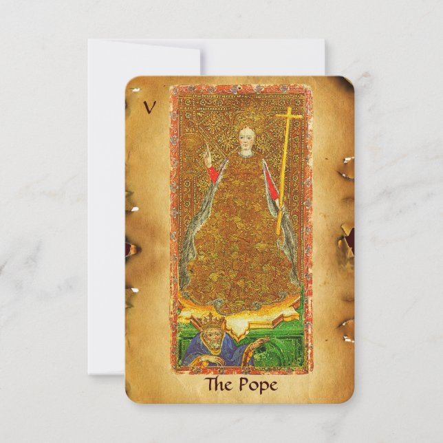 Anuncio RENAISSANCE ANTIGUO TAROTS 5 / EL PAPA ( Fe ) (Anverso)