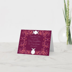 Anuncio Reserva del rojo la fecha Notecard Wiccan