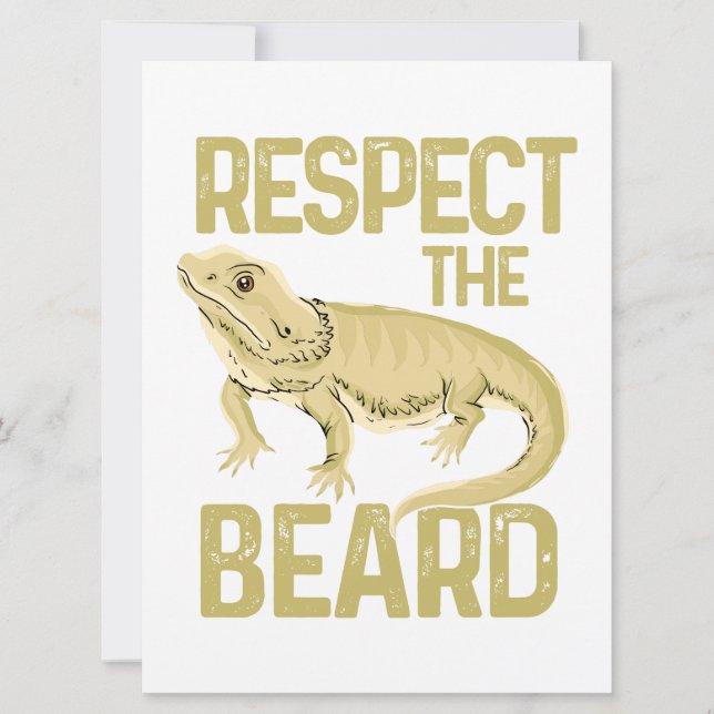 Anuncio Respeto Del Animal Reptile Con Barba De Barba (Anverso)