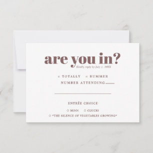 Anuncio Respuesta de Boda Divertida y Original   Tipografí