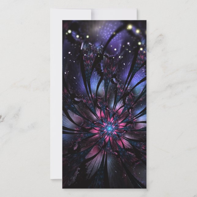 Anuncio Resumen del diseño de flor fractal. (Anverso)