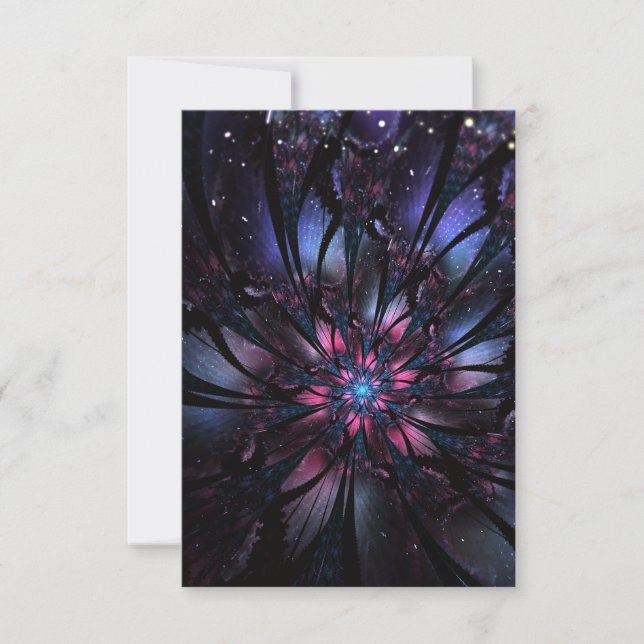 Anuncio Resumen del diseño de flor fractal. (Anverso)