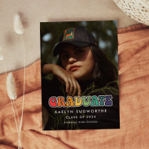 Retro 60, diversión hippie, foto de graduación