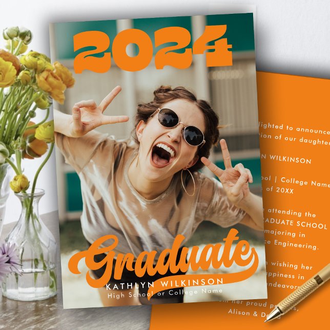 Anuncio Retro Bold Typography Trendy Photo Graduation (Subido por el creador)